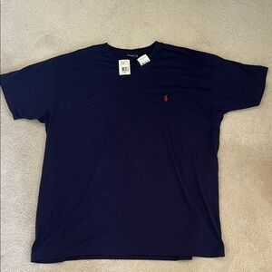 Polo by Ralph Lauren Navy Short Sleeve Crew T-Shirt with Red Pony. Size: XL, NWT